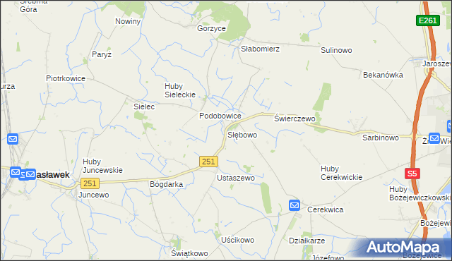 mapa Słębowo, Słębowo na mapie Targeo