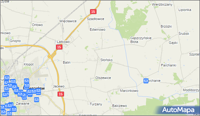 mapa Słońsko, Słońsko na mapie Targeo