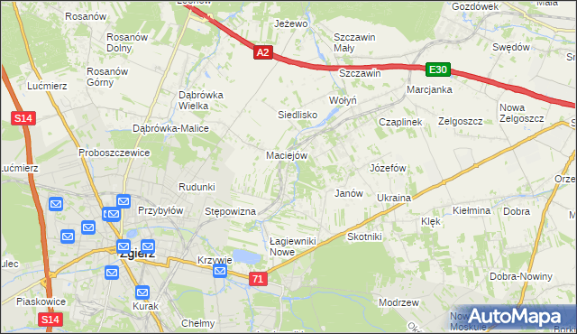 mapa Smardzew gmina Zgierz, Smardzew gmina Zgierz na mapie Targeo
