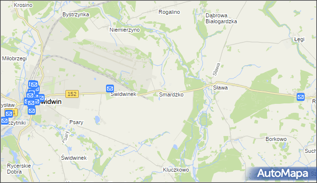 mapa Smardzko, Smardzko na mapie Targeo