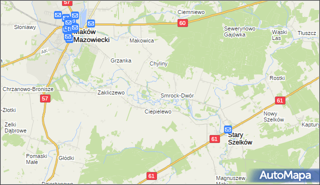 mapa Smrock-Dwór, Smrock-Dwór na mapie Targeo