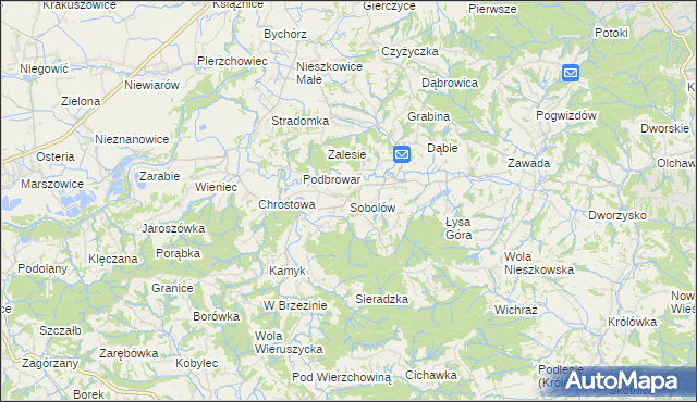 mapa Sobolów, Sobolów na mapie Targeo