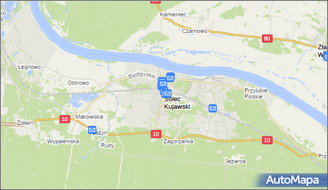mapa Solec Kujawski, Solec Kujawski na mapie Targeo