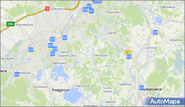 mapa Staniszów, Staniszów na mapie Targeo