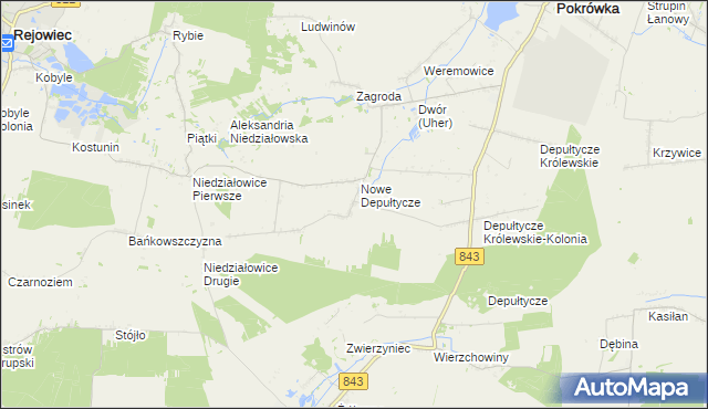 mapa Stare Depułtycze, Stare Depułtycze na mapie Targeo