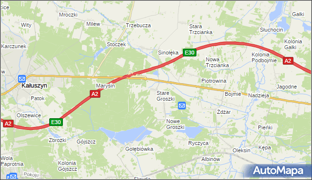 mapa Stare Groszki, Stare Groszki na mapie Targeo