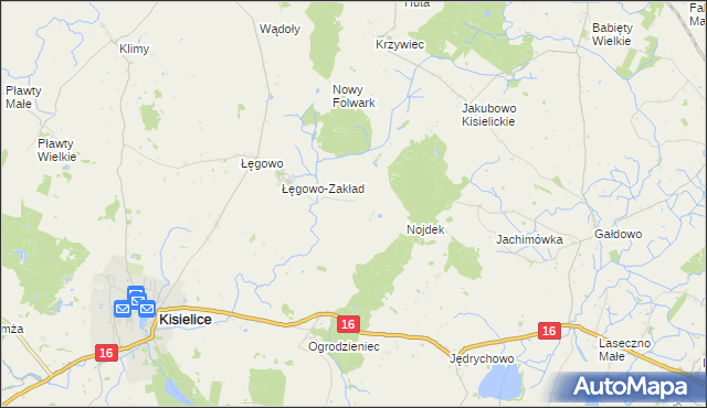 mapa Stary Folwark gmina Kisielice, Stary Folwark gmina Kisielice na mapie Targeo