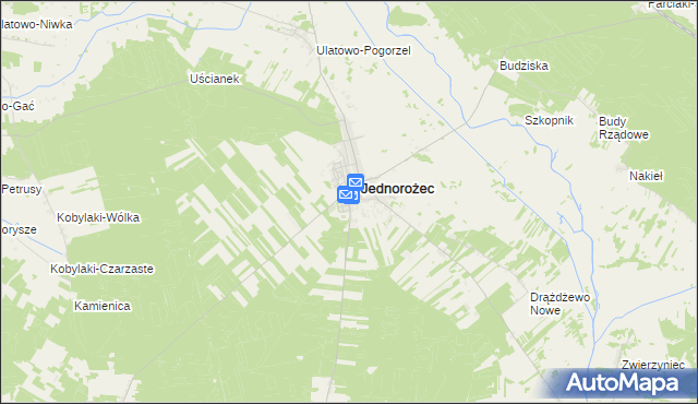 mapa Stegna gmina Jednorożec, Stegna gmina Jednorożec na mapie Targeo