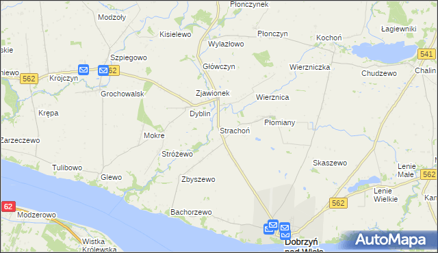 mapa Strachoń, Strachoń na mapie Targeo