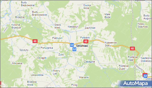 mapa Stromiec, Stromiec na mapie Targeo