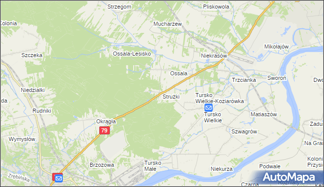 mapa Strużki, Strużki na mapie Targeo