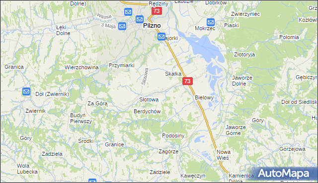 mapa Strzegocice, Strzegocice na mapie Targeo