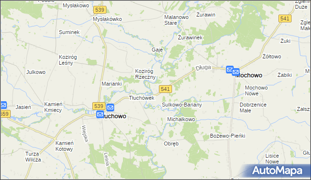 mapa Sulkowo Rzeczne, Sulkowo Rzeczne na mapie Targeo