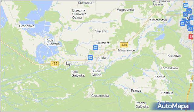 mapa Sułów gmina Milicz, Sułów gmina Milicz na mapie Targeo