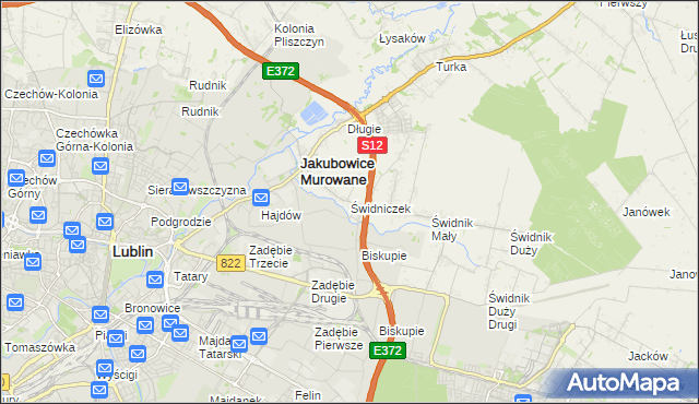 mapa Świdniczek, Świdniczek na mapie Targeo
