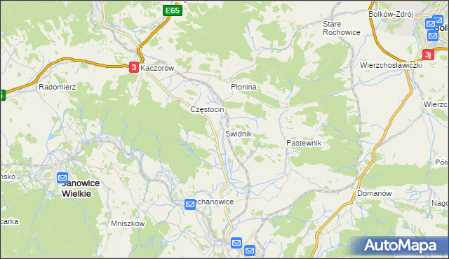 mapa Świdnik gmina Marciszów, Świdnik gmina Marciszów na mapie Targeo