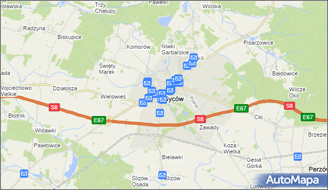 mapa Syców, Syców na mapie Targeo