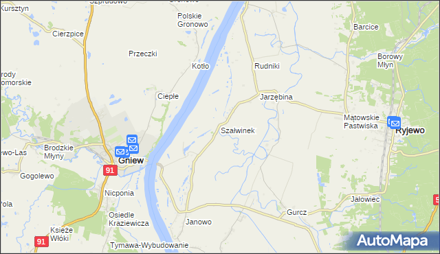 mapa Szałwinek, Szałwinek na mapie Targeo
