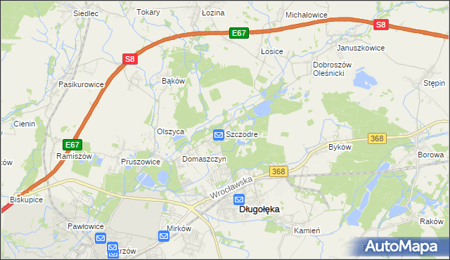 mapa Szczodre, Szczodre na mapie Targeo