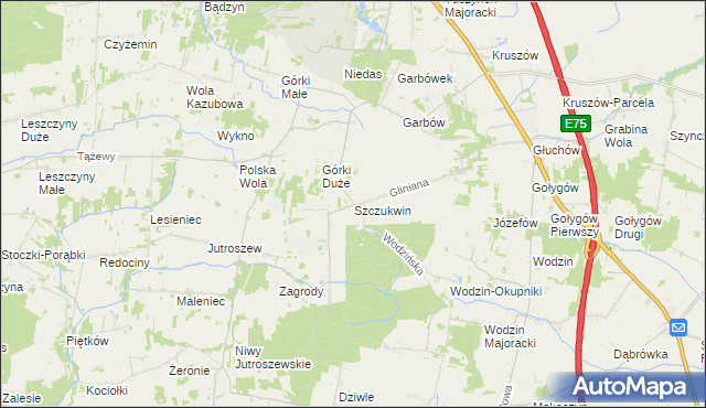 mapa Szczukwin, Szczukwin na mapie Targeo