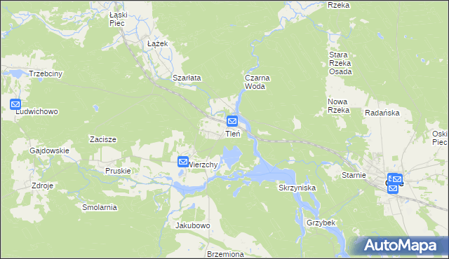 mapa Tleń, Tleń na mapie Targeo