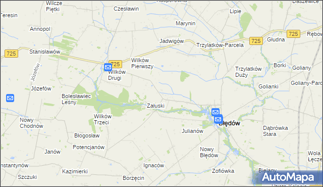 mapa Tomczyce gmina Błędów, Tomczyce gmina Błędów na mapie Targeo