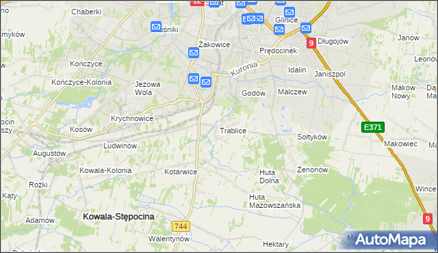 mapa Trablice, Trablice na mapie Targeo