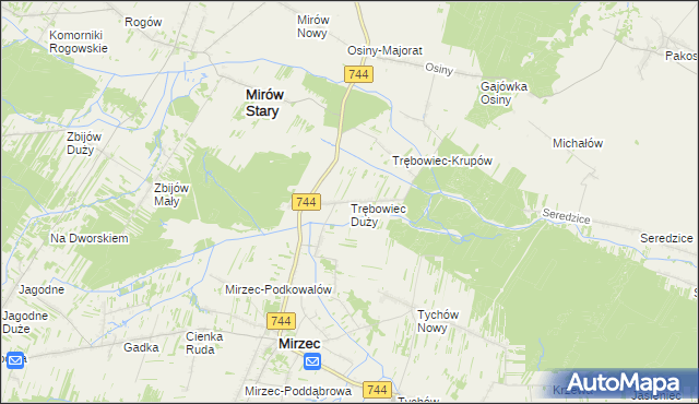 mapa Trębowiec Duży, Trębowiec Duży na mapie Targeo