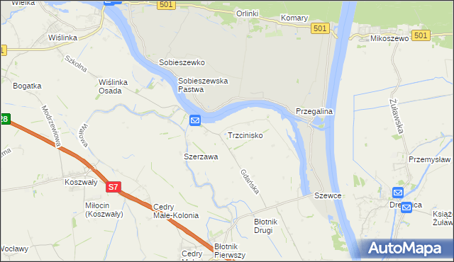 mapa Trzcinisko, Trzcinisko na mapie Targeo