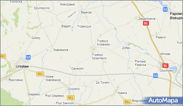 mapa Trzebcz Szlachecki, Trzebcz Szlachecki na mapie Targeo