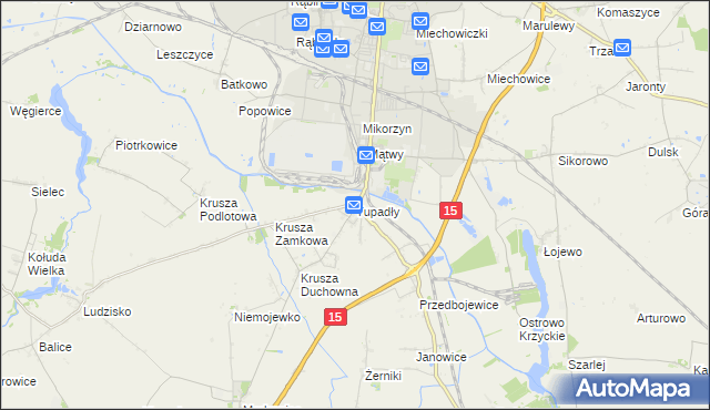 mapa Tupadły gmina Inowrocław, Tupadły gmina Inowrocław na mapie Targeo