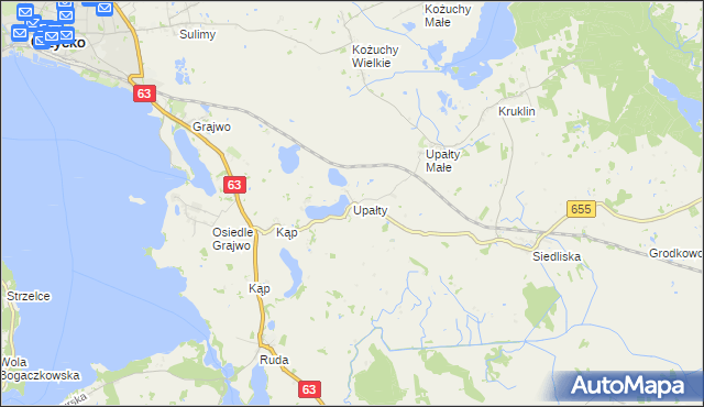 mapa Upałty, Upałty na mapie Targeo