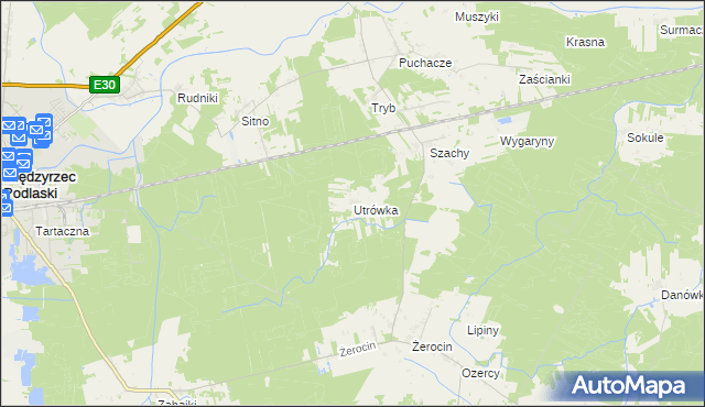mapa Utrówka, Utrówka na mapie Targeo