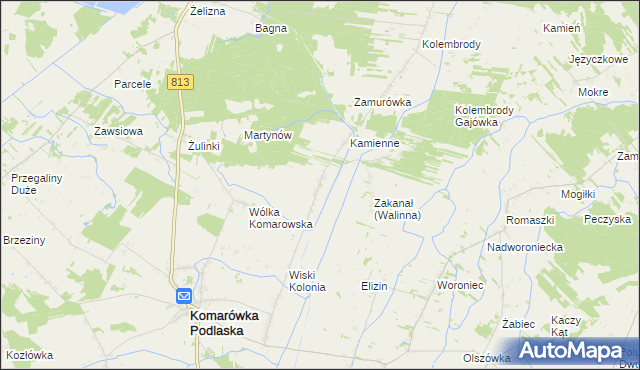 mapa Walinna, Walinna na mapie Targeo