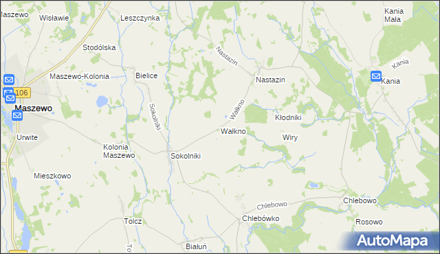mapa Wałkno, Wałkno na mapie Targeo