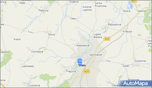 mapa Wasiłowice, Wasiłowice na mapie Targeo