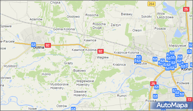 mapa Węglew, Węglew na mapie Targeo