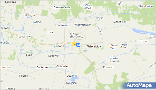 mapa Wierzbica-Osiedle, Wierzbica-Osiedle na mapie Targeo