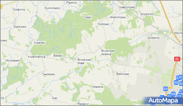 mapa Wierzbięcin gmina Słupsk, Wierzbięcin gmina Słupsk na mapie Targeo