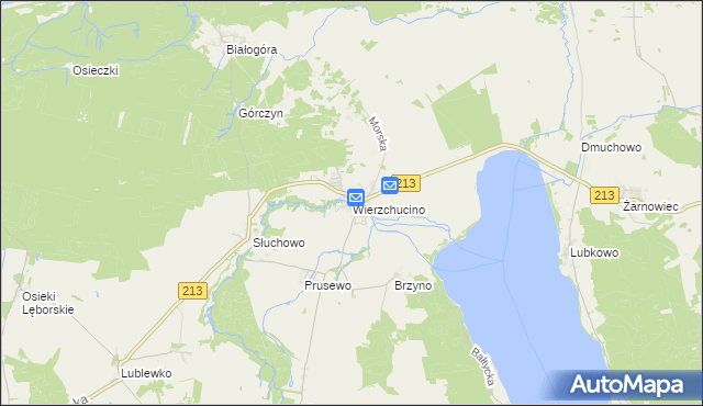mapa Wierzchucino, Wierzchucino na mapie Targeo