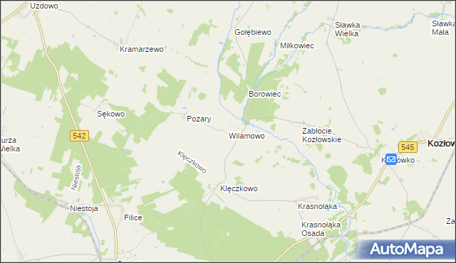 mapa Wilamowo gmina Działdowo, Wilamowo gmina Działdowo na mapie Targeo
