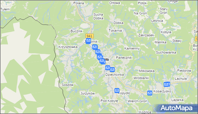 mapa Wisła, Wisła na mapie Targeo