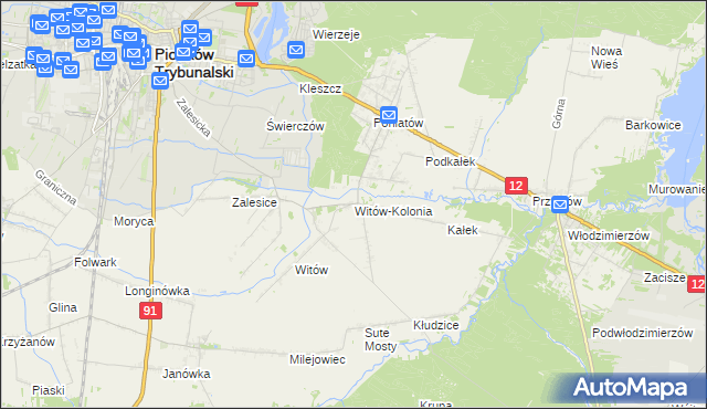 mapa Witów-Kolonia, Witów-Kolonia na mapie Targeo