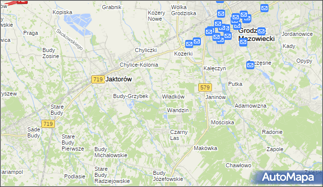 mapa Władków, Władków na mapie Targeo