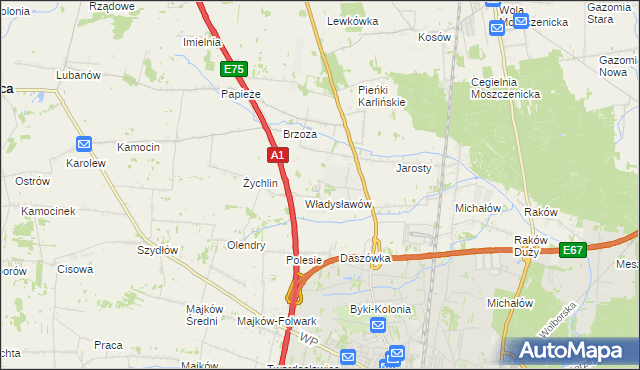 mapa Wola Bykowska, Wola Bykowska na mapie Targeo