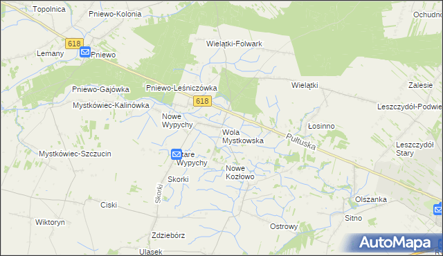 mapa Wola Mystkowska, Wola Mystkowska na mapie Targeo