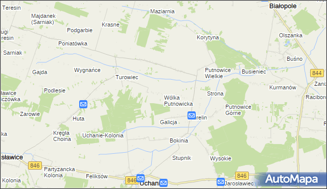 mapa Wólka Putnowicka, Wólka Putnowicka na mapie Targeo