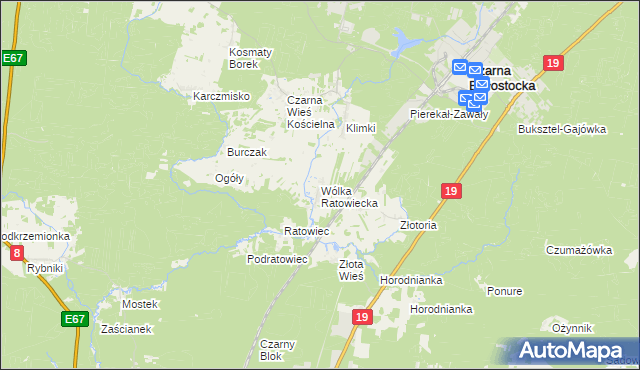 mapa Wólka Ratowiecka, Wólka Ratowiecka na mapie Targeo