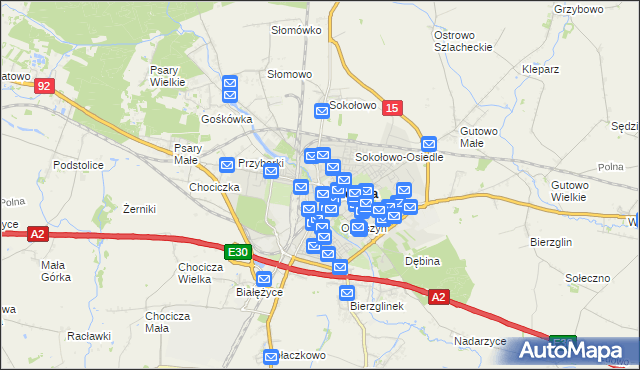 mapa Wrześni, Września na mapie Targeo