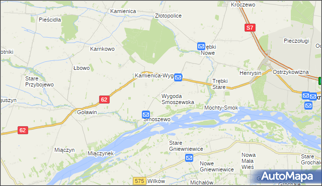 mapa Wygoda Smoszewska, Wygoda Smoszewska na mapie Targeo